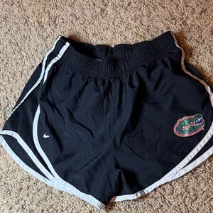 Nike Women's Black and White Athletic Shorts with Florida Gator logo Size Small
